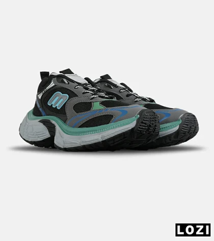 کفش کتانی مردانه مشکی آبی BALENCIAGA مدل 7656