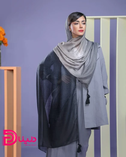 شال نخی طیفی منگوله‌دار