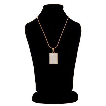 گردنبند دخترانه مدل مستطیل آبرنگی