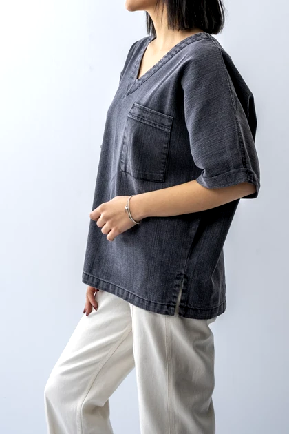 تیشرت یقه هفت جین زنانه