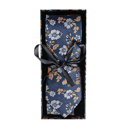 ست کراوات و پوشت لاکچری طرح گل