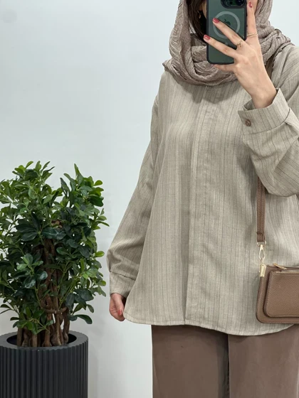تونیک مانتویی دکمه مخفی جوانه