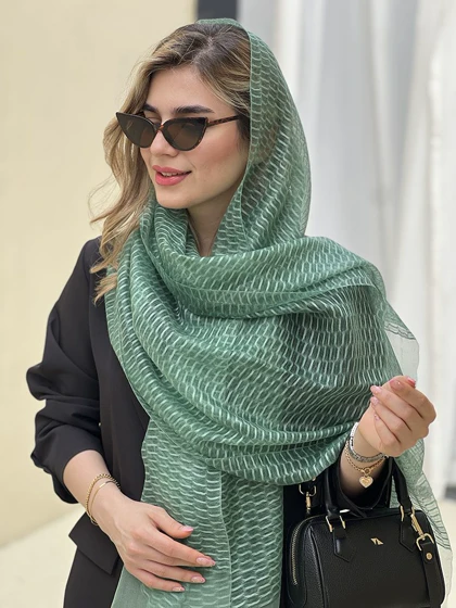 شال حریر آسمان کد605
