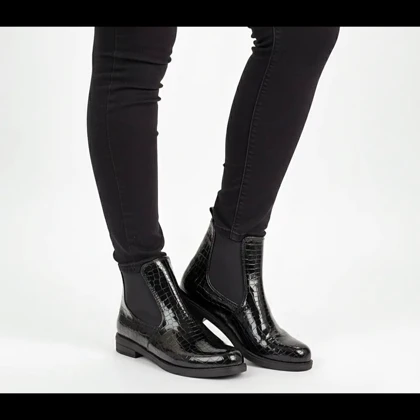 نیم بوت ورنی سنگی 2کش