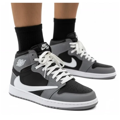 کتانی مردانه ترویس ساق‌دار طوسی