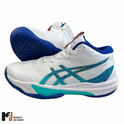 کفش سالنی ساق‌دار مردانه اسیکس سفید سبز