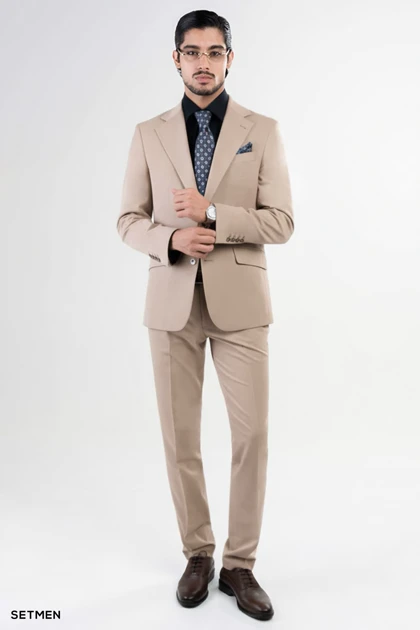 کت و شلوار مردانه دو تکه یقه انگلیسی