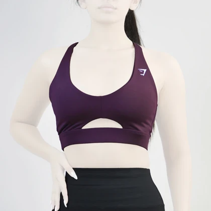 نیم‌تنه ورزشی زنانه جیم شارک مدل PB-4H0248 بادمجانی