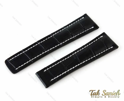 بند ساعت برایتلینگ چرمی مشکی Breitling-Strap-3338-G