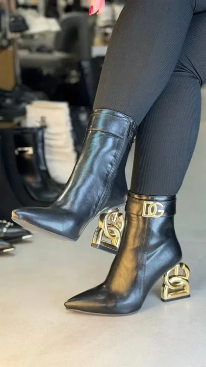 6401 - نیم بوت پاشنه دی اند جی6401