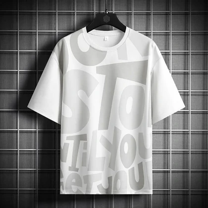 تیشرت طرح دار لش باکسی