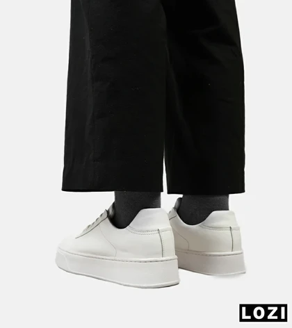 کفش کتانی مردانه چرمی سفید ZARA