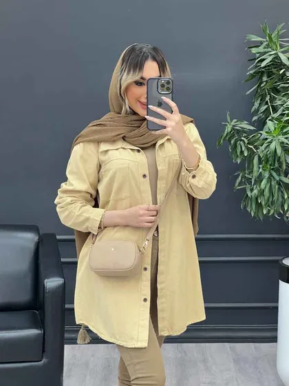 مانتو کتان شاپرک