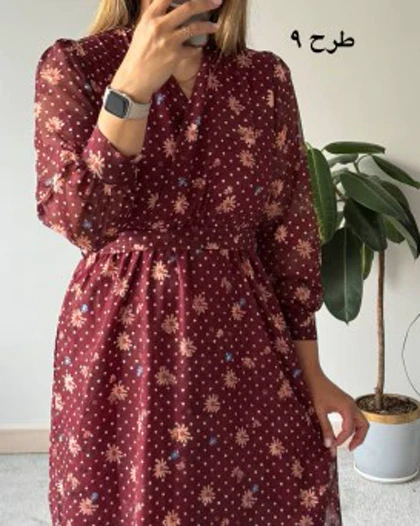 پیراهن حریر سرمه سری 13