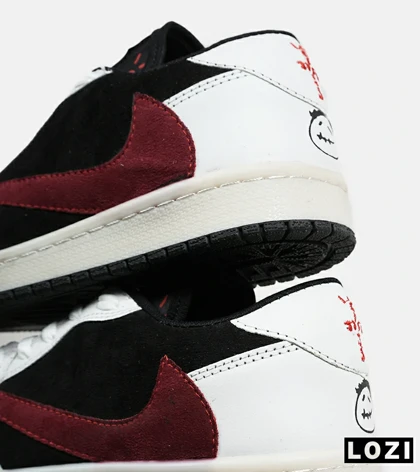 کفش کتانی مردانه قهوه ای سفید مشکی زرشکی NIKE travis scott