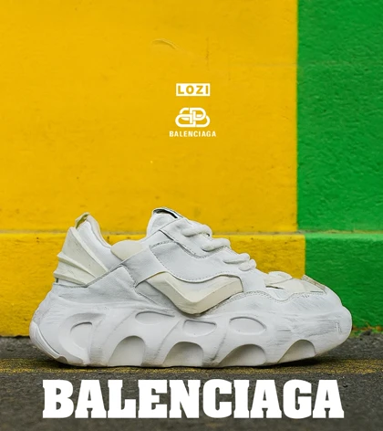 کفش کتانی مردانه سفید کرم BALENCIAGA مدل 8435