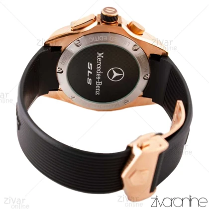 ساعت تگ هویر مرسدس بنز مردانه صفحه سفید بند رابر مشکی 103225