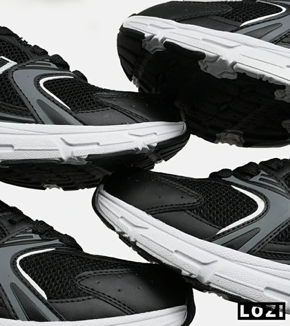 کفش کتانی زنانه و مردانه مشکی طوسی سفید NEW BALANCE 530 مدل 6625