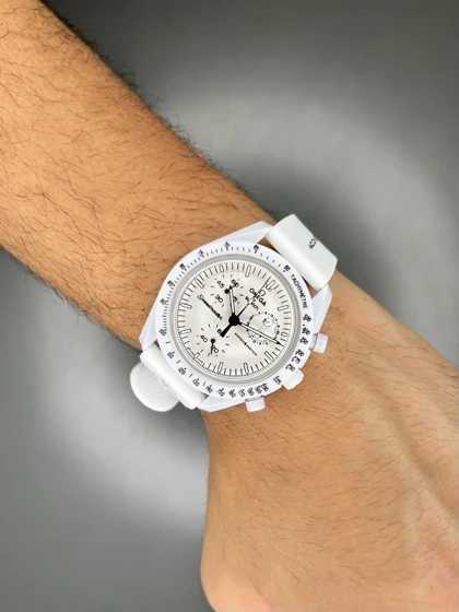 ساعت مچی امگا سواچ بند رابر ماموریت به ماه Omega x Swatch Mision to the moon Rubber