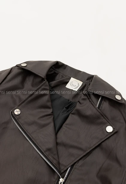 بایکر چرم آستر دار زارا کد1004863