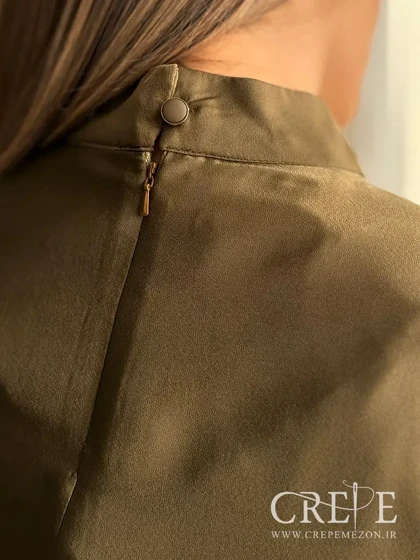 شومیز یقه گره‌ای ساتن مخمل