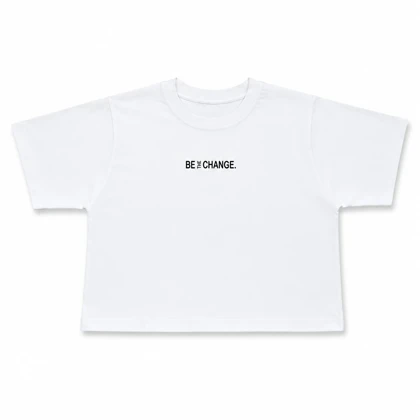 کراپ زنانه مدل Be the change فری سایز کد 295685