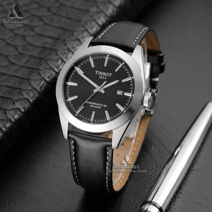 ساعت تیسوت مشکی Tissot Powermatic 80 Silicium SKK22