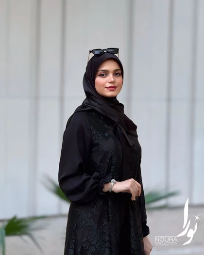پیراهن مبینا (مشکی و نسکافه ای)