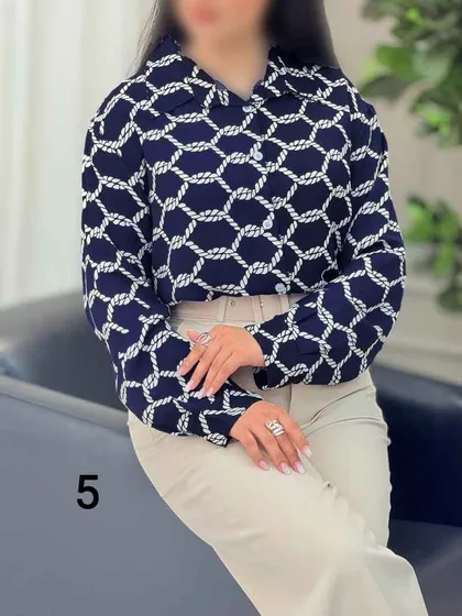 شومیز طرح دار آیسان