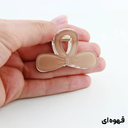 کلیپس دخترانه مدل پاپیون گرد طرح شیشه ای