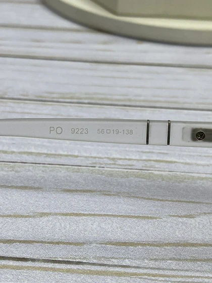 عینک آفتابی پرسول PO9298 فریم سفید عدسی شیشه‌ای سبز UV400 پلاریزه