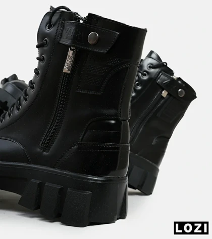 بوت مردانه چرمی مشکی ZARA مدل 6207