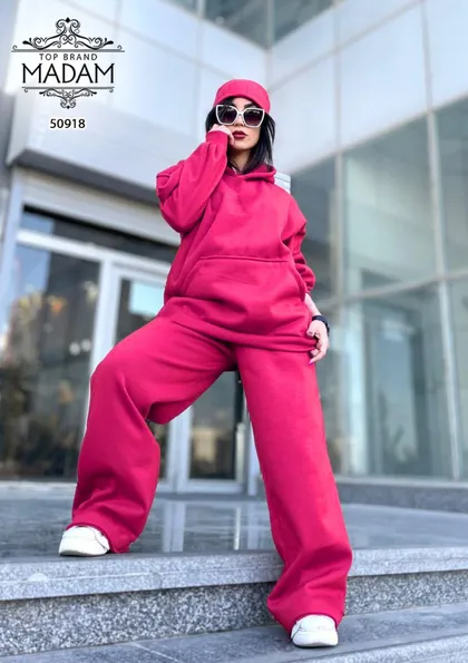 ست هودی و شلوار بگ زنانه madam