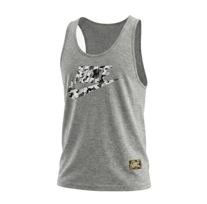 رکابی قهرمانی نایک (Nike) طوسی با طرح چریکی (پنبه یک‌رو کشی)