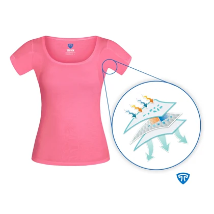 تیشرت ضد تعریق مودال زنانه صورتی