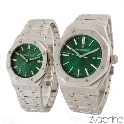 ست ساعت اودمار پیگه (AP) سیلور صفحه سبز 105263