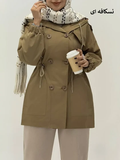 3631-بارانی عروسکی لیان ( ایراددار )