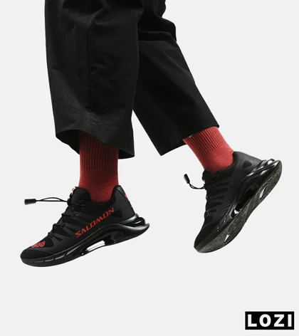 کفش کتانی مردانه و زنانه مشکی قرمز سالومون Salomon LAB