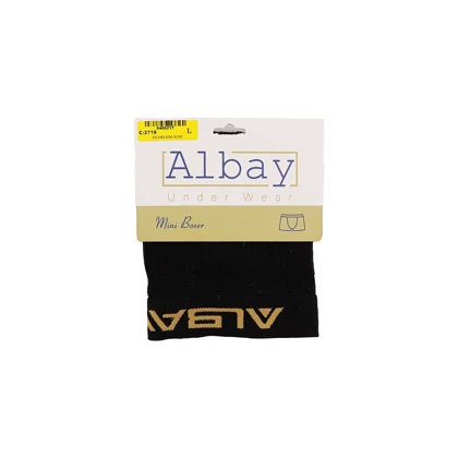 شورت نیم پا مردانه مشکی کبریتی Albay