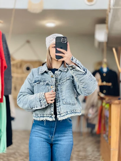 کت جین داخل خزدار