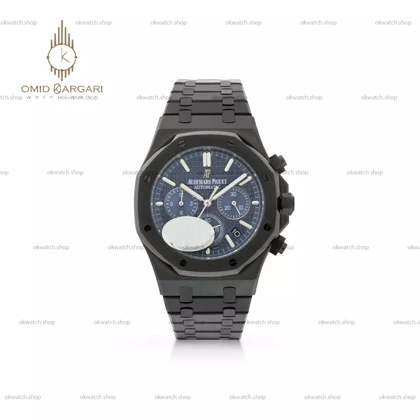 ساعت مچی اودمار پیگه کورنوگراف بند مشکی صفحه سرمه ای Audemars Piguet