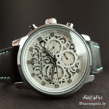 ساعت مچی مردانه برند مونت بلانک سه موتور با بند اضافه مدل DO1154