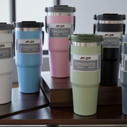 تراول ماگ دسته تاشو 600 میل