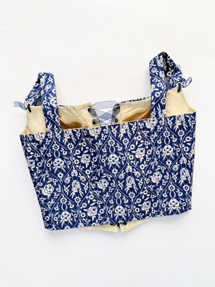 کراپ تاپ مجلسی فنردار گلیمی جلو باز بندی