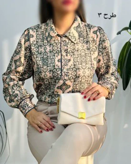 شومیز سه دگمه پرند