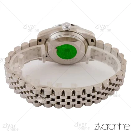 ساعت رولکس دیت جاست زنانه نقره ای صفحه سبز خطی مدیوم 105023