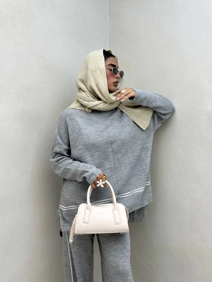 ست بلوز و شلوار حاشیه‌دار