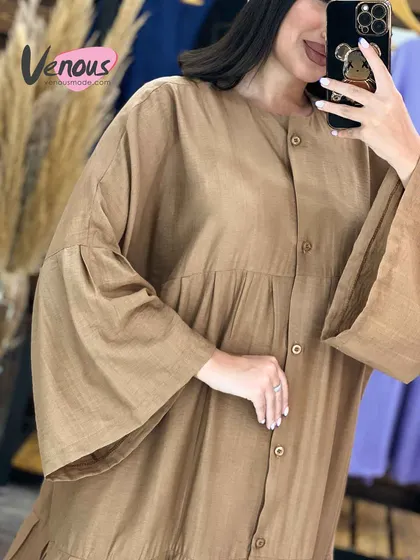مانتو پیراهنی جلو دکمه