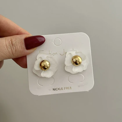 گوشواره گل فانتزی کوچک کد 772