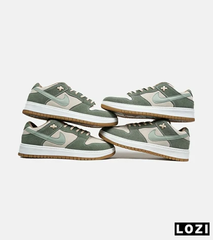 کفش کتانی بزرگ پا سبز کرم نایک NIKE SB